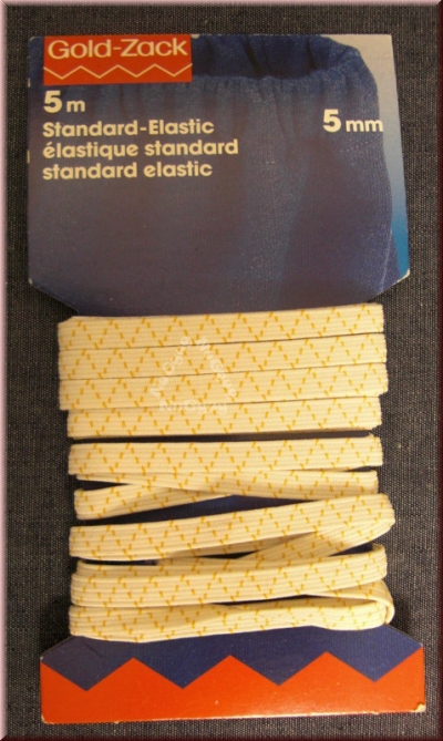 Gold-Zack Standard-​Elastic, Gummilitze, 5 mm, 5 m