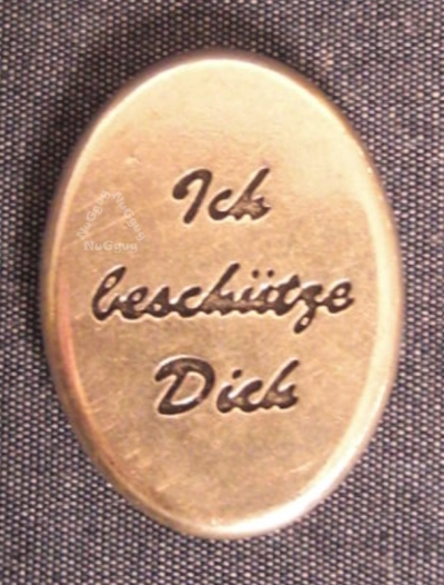 Handschmeichler Engel "Ich beschütze Dich", oval, silberfarben