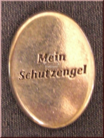 Handschmeichler "Mein Schutzengel", oval, silberfarben
