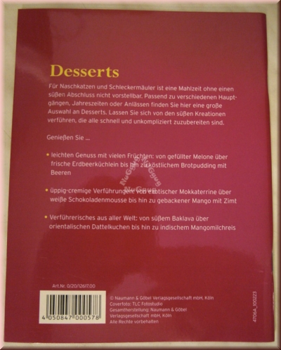 Essen & Genießen Desserts, 64 Seiten, von Happy Books