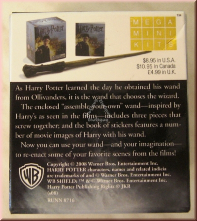 Harry Potter Zauberstab und Sticker Buch