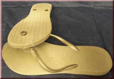 havaianas Slim, Zehentrenner, Badeschuhe, Größe 39, gold, Aquaschuhe