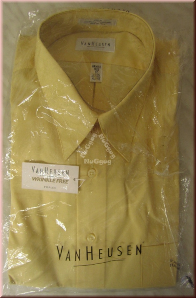 Oberhemd Van Heusen, Farbe Buttercream, Größe 34/35 XLarge, Wrinkle Free Poplin