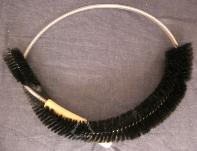 Heizkörperbürste mit schwarzem Ziegenhaarbesatz, 50 cm, Gesamtlänge 120 cm