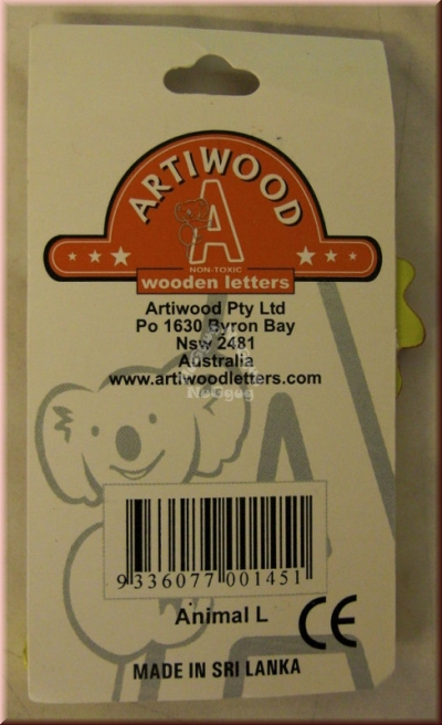 Artiwood Holzbuchstabe L, Animal