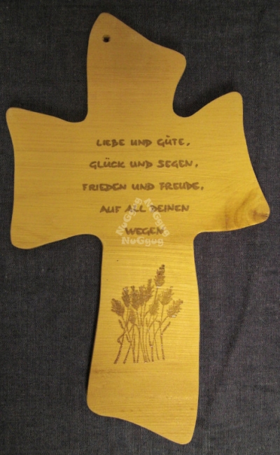 Kreuz "Liebe und Güte...", Holzkreuz