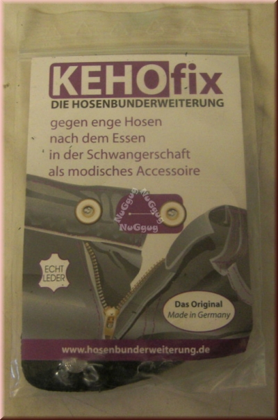 KEHOfix Hosenbunderweiterung, Leder, schwarz