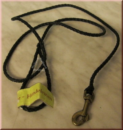 Hundeleine Carleine, schwarz, geflochten, Länge 117 cm