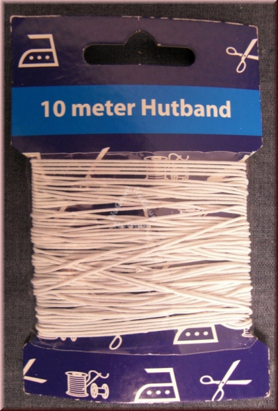Hutband, weiß, 10 m
