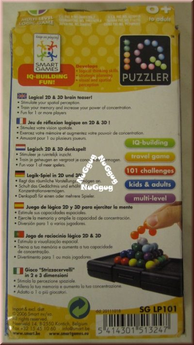 IQ Puzzler, das kniffelige Puzzlespiel, 3D-Knobelspiel