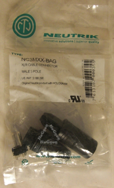 Audio Stecker XLR3 Neutrik XX Series NC3MXX-BAG