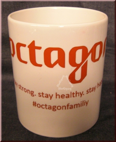 Kaffeepott "octagon, stay strong, stay healthy, stay happy, #octagonfamiliy", Kaffeetasse