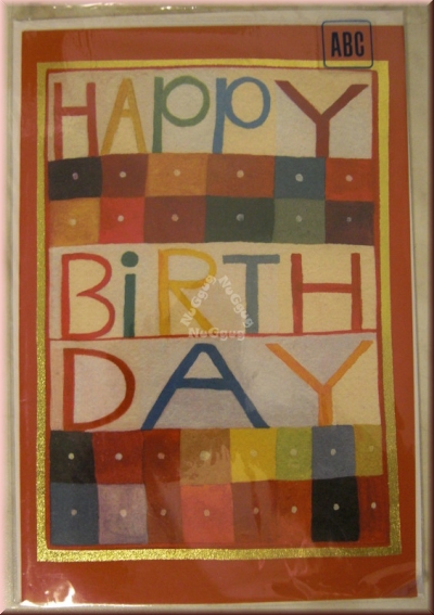 Geburtstagskarte "Happy Birthday" mit Umschlag