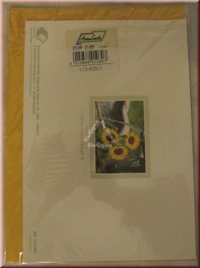 Karte "Sonnenblumen" mit Umschlag