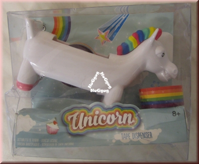 Klebebandabroller "Einhorn", Tape Dispenser Unicorn, Regenbogen