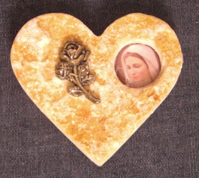 Magnet "Maria" rechts, Herzform, Küchenmagnet