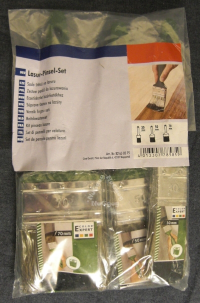Lasur Flachpinsel ​Set, 3-​teilig, 70+50+30mm, Pinsel Set, Color Expert