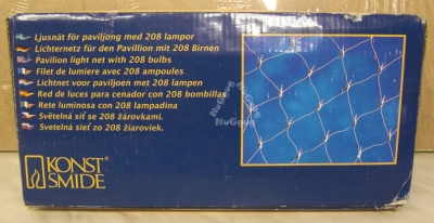 Lichternetz, 3 x 3 Meter, 208 Birnen, warmweiß IP44, Lichterkette