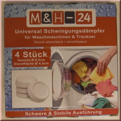 Universal Schwingungsdämpfer für Waschmaschine und Trockner von M&H-24, Gummi Füße