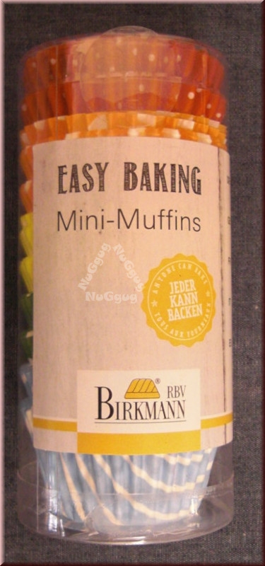 Cup Cake Cases "Easy Baking", 200 Stück, bunt, Muffinförmchen, Muffinform