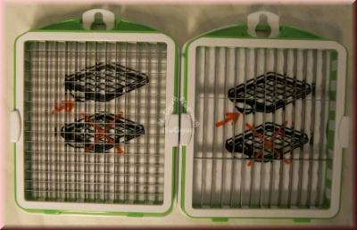 Nicer Dicer Salat Chef Ersatzmesser Set, 6 x 6mm + 6 x 36mm, kiwi, Genius