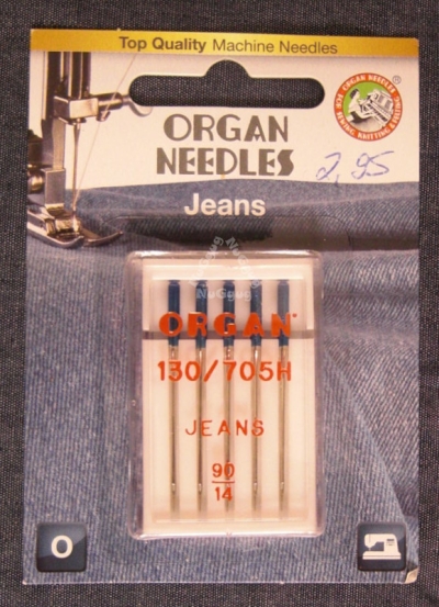 Nähmaschinennadeln Jeans 90 - 14, 130/705 H von Organ