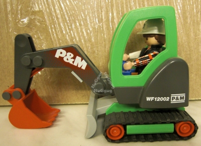 Playmobil 3279, Minibagger mit Bauarbeiter, Baustelle