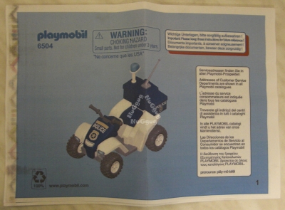 Playmobil 6504, Polizei Quad