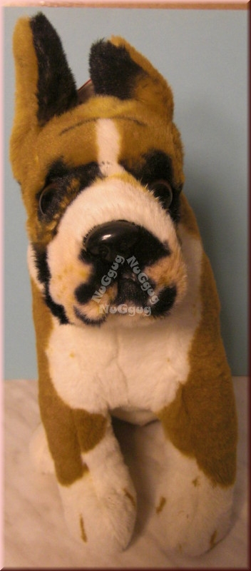 Hund Boxer sitzend, 30 cm, Stofftier, Plüschtier