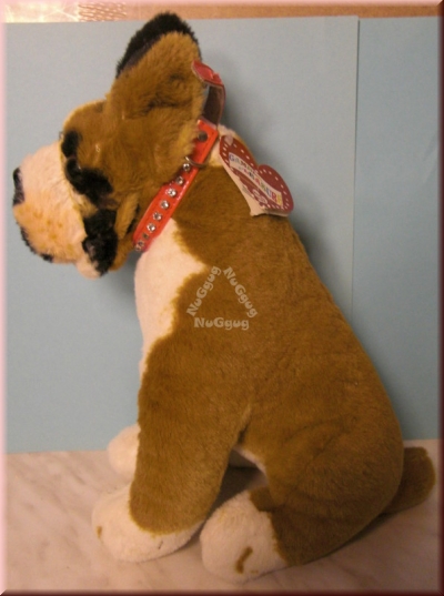 Hund Boxer sitzend, 30 cm, Stofftier, Plüschtier