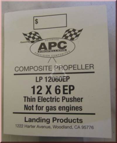 APC Composite Propeller LP 12060EP, 12 x 6 EP, Thin Electric Pusher