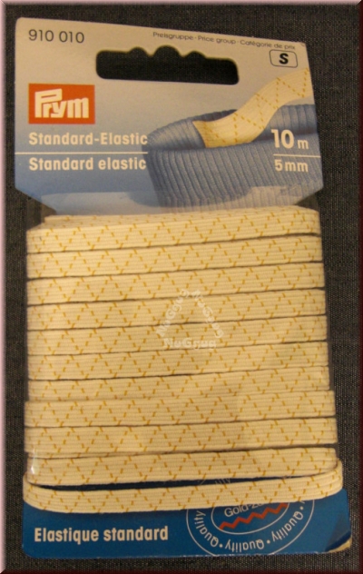 Prym Standard-​Elastic, Gummilitze, 5 mm, 10 m, Artikelnummer 910010