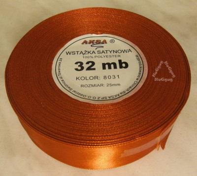 Satinband rot, 25mm, 32 Meter, von AKSA