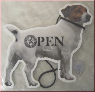 Türschild "Open - Close" in Hundeform