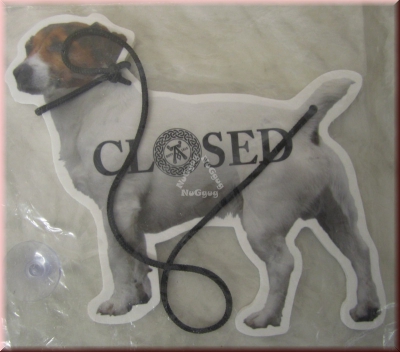Türschild "Open - Close" in Hundeform