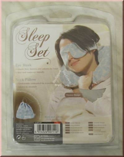 Go Travel Sleep Set, 3-teilig, Luxus-Schlafset, Nackenkissen