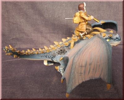 Schleich 70445, Shansy, blauer Drache mit Reiter, von 2010