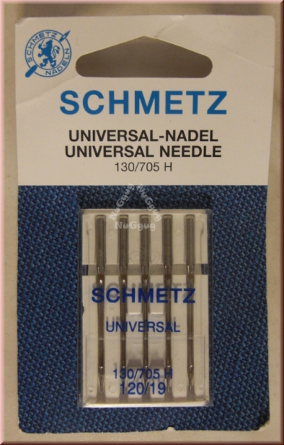 Nähmaschinennadeln 120/19, universal, 130/705 H, von Schmetz, 5 Stück