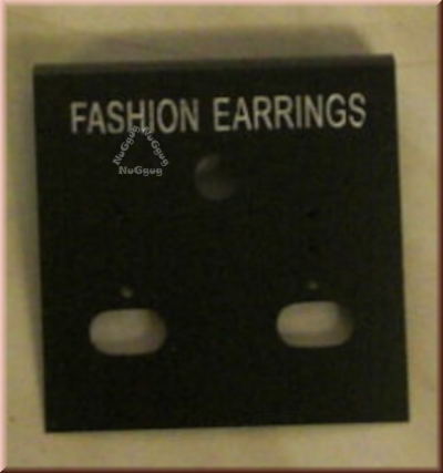 Etiketten für Ohrringe und Halsketten, Schmucketiketten, schwarz, Kunststoff