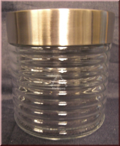 Schraubglas mit Edelstahldeckel, Aufbewahrungsglas, 11 x 12 cm, Vorratsglas