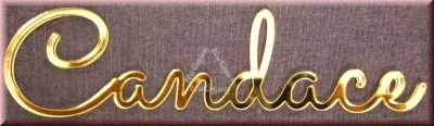 Schriftzug "Candace", Acryl Laser Cut Namen, Gold, Türschild