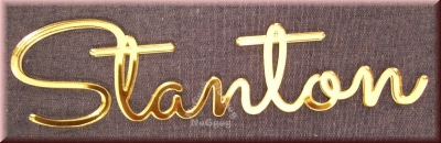 Schriftzug "Stanton", Acryl Laser Cut Namen, Gold, Türschild