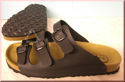 LICO Bioline Kork Sandale mit Fußbett, Größe 40, schwarz
