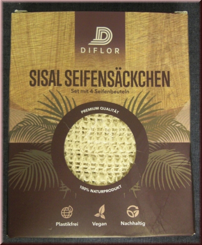 Sisal Seifensäckchen, 4 Stück, von Diflor