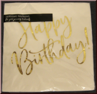 Servietten von PartyDeco, "Happy Birthday", 20 Stück