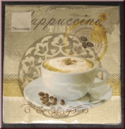 Servietten von Nouveau, "Cappuccino Time", 20 Stück