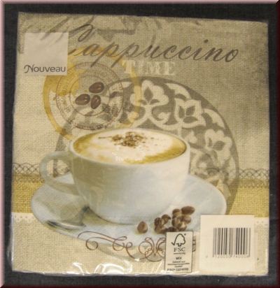 Servietten von Nouveau, "Cappuccino Time", 20 Stück
