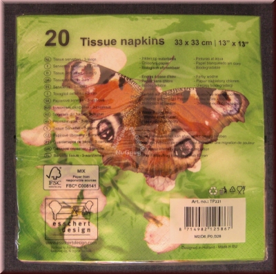 Servietten von eschert design, "Schmetterling", 20 Stück