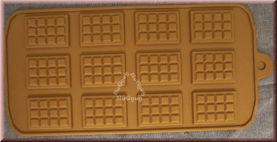 Silikonform "Mini-Schokoladentafel" braun, Eiswürfel, Pralinen und Schokoladenform, Silikon