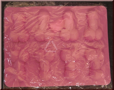 Silikonform Penis rosa, Eiswürfel, Pralinen und Schokoladenform, Silikon